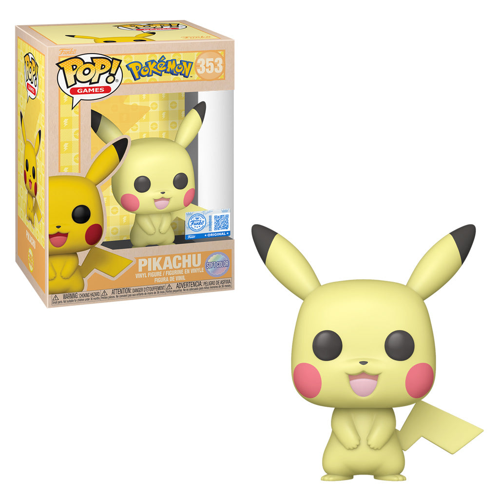 FUNKO POP GAMES POKÉMON EXCLUSIVE - PIKACHU (SOFT COLOR) 353