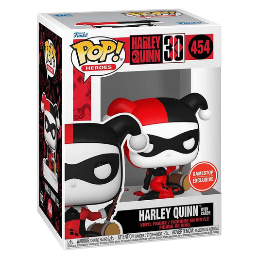 FUNKO POP HEROES HARLEY 30TH HARLEY QUINN W/CARDS *EX* 454