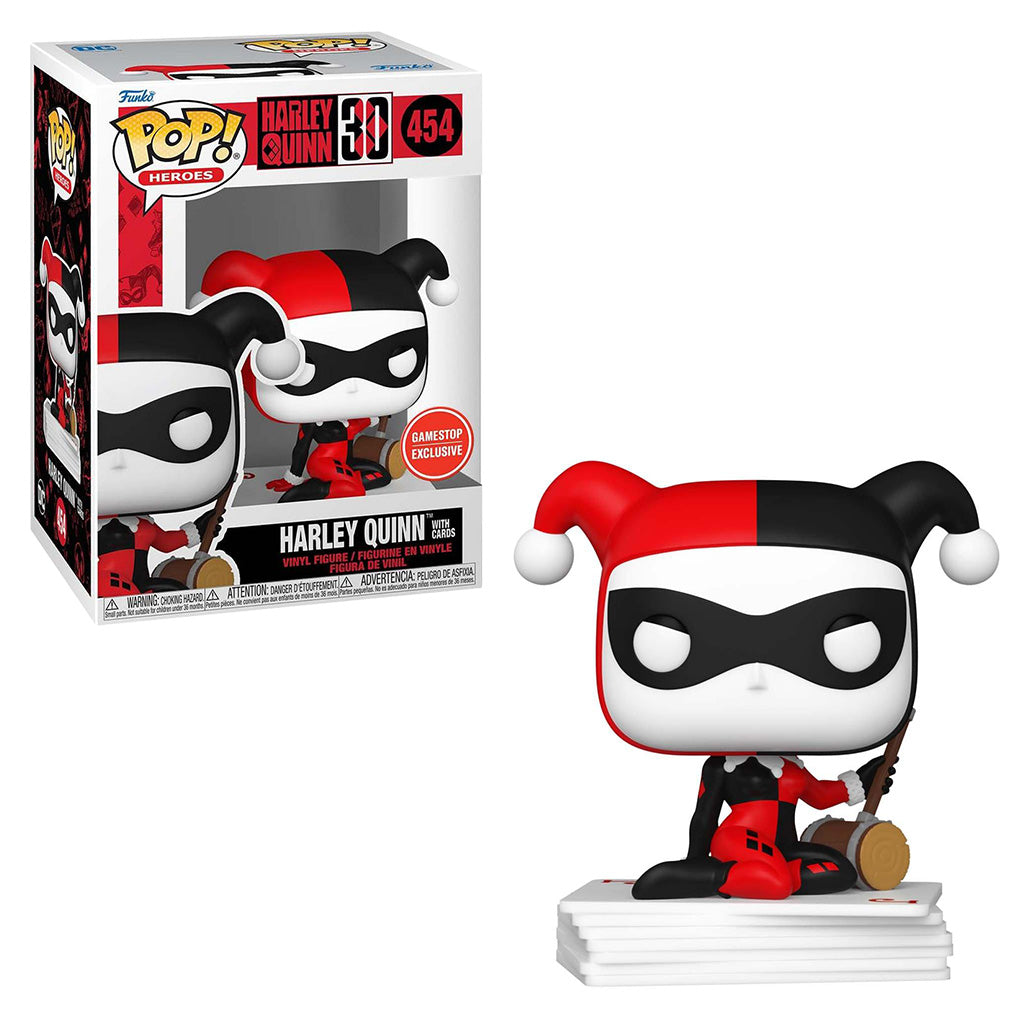 FUNKO POP HEROES HARLEY 30TH HARLEY QUINN W/CARDS *EX* 454