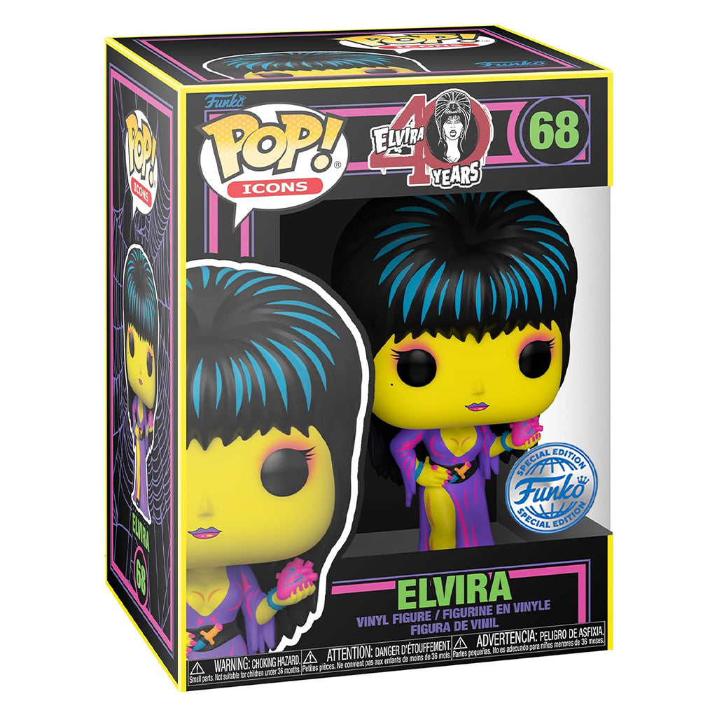 FUNKO POP ELVIRA 40TH ELVIRA BLACKLIGHT *EX* 68