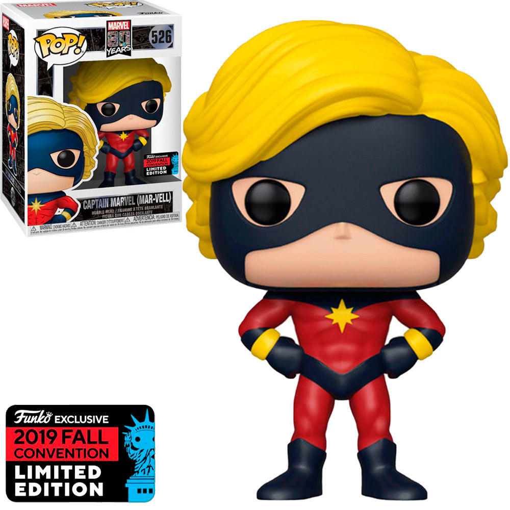 FUNKO POP MARVEL 80 YEARS EXCLUSIVE NYCC 2019 - CAPTAIN MARVEL (MAR-VELL) 526