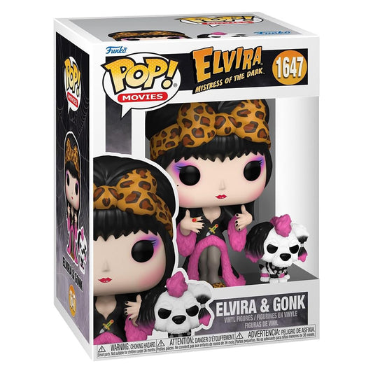 FUNKO POP ELVIRA MISTRESS OF THE DARK ELVIRA & GONK 1647