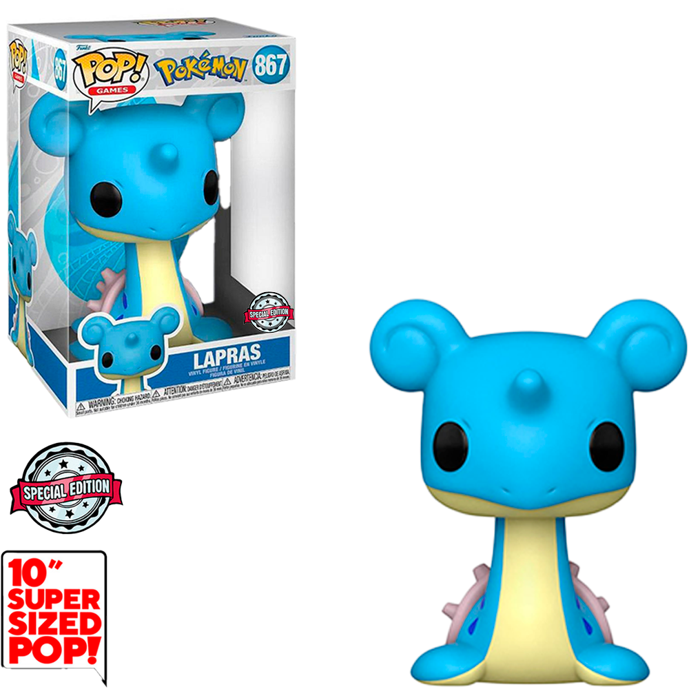 FUNKO POP POKEMON *SUPER SIZED 10* LAPRAS *EX* 867