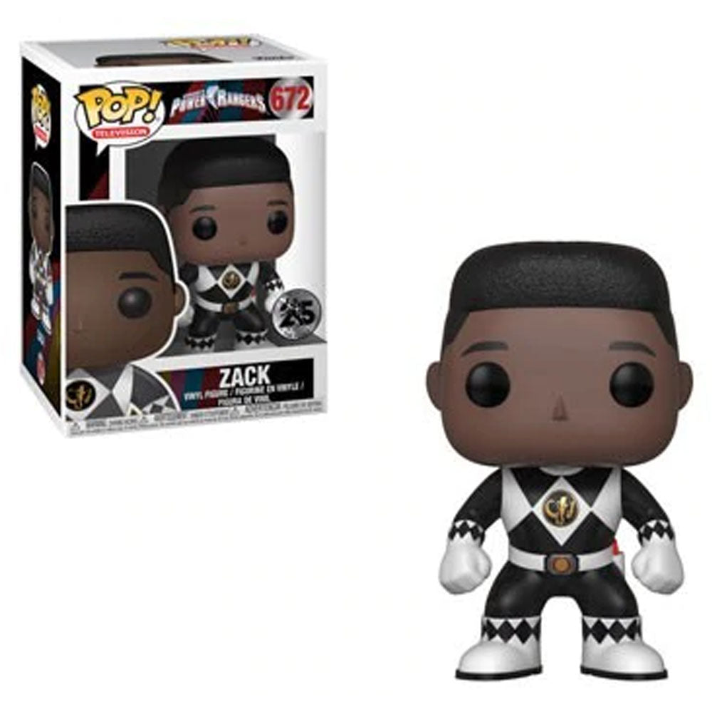 FUNKO POP POWER RANGERS 25TH BLACK ZACK  672