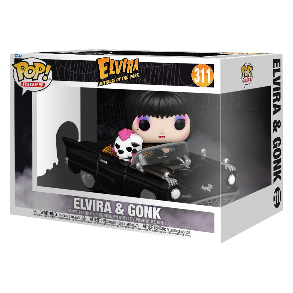 FUNKO POP ELVIRA MISTRESS OF THE DARK *RIDES* ELVIRA & GONK 311