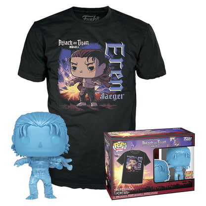 FUNKO POP TEES ATTACK ON TITAN - EREN & CAMISETA TAMANHO S (69101)