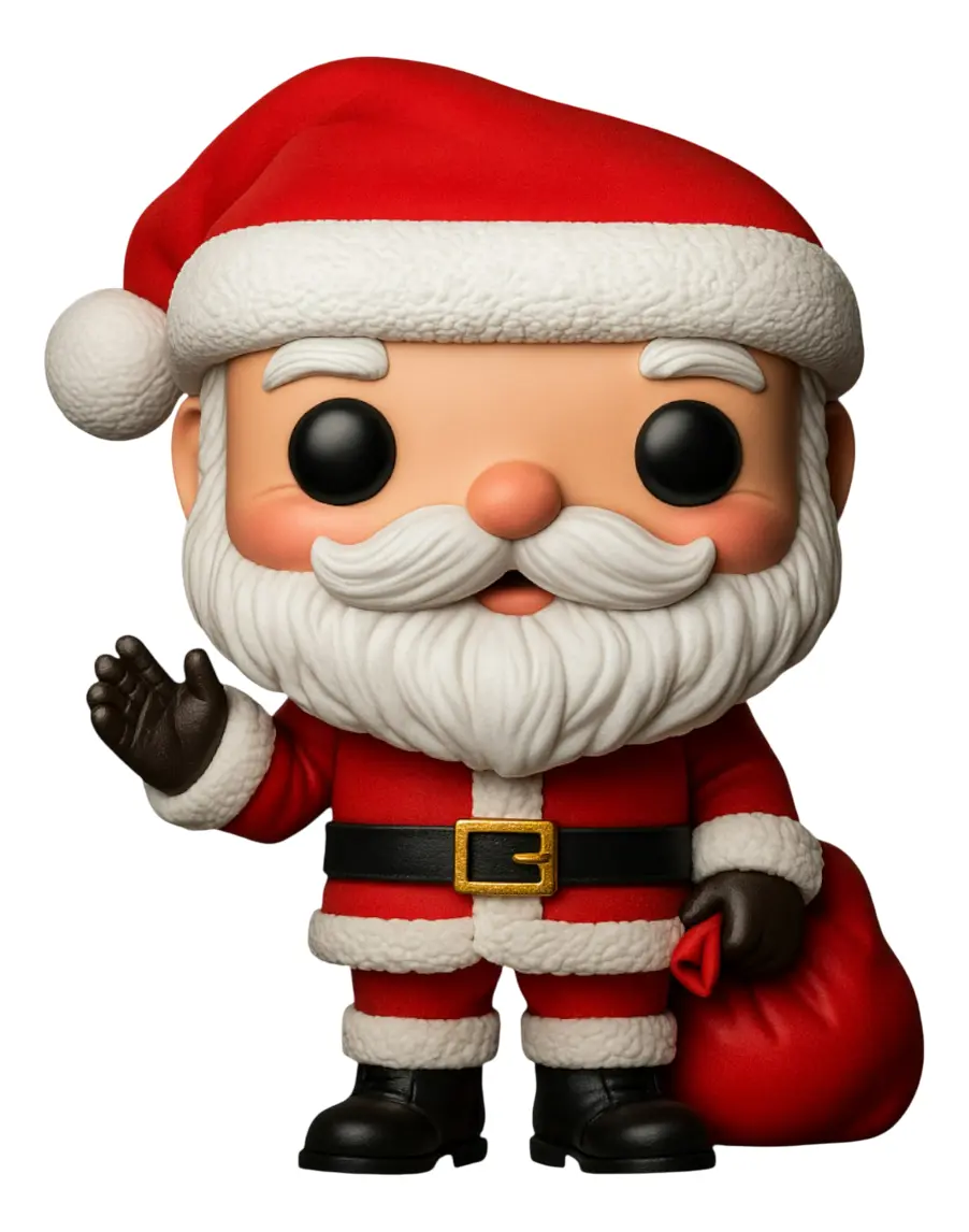 Santa Claus Personalizado em 3D Estilo Pop