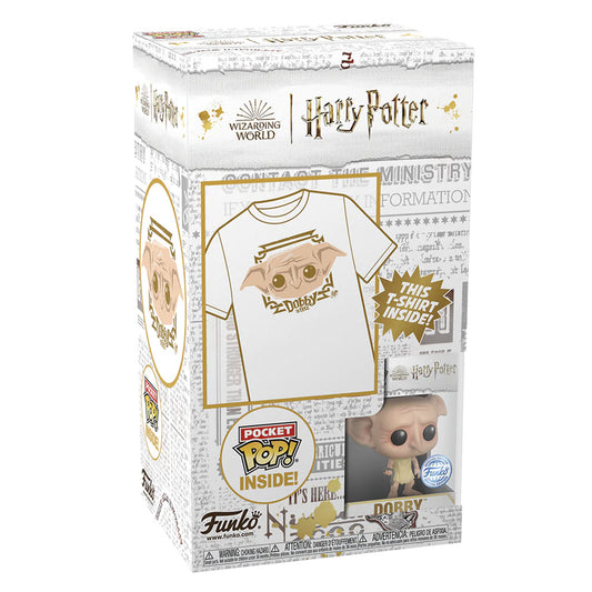 FUNKO POCKET POP! + CAMISETA LG KIDS TEE: DOBBY - HARRY POTTER 63509