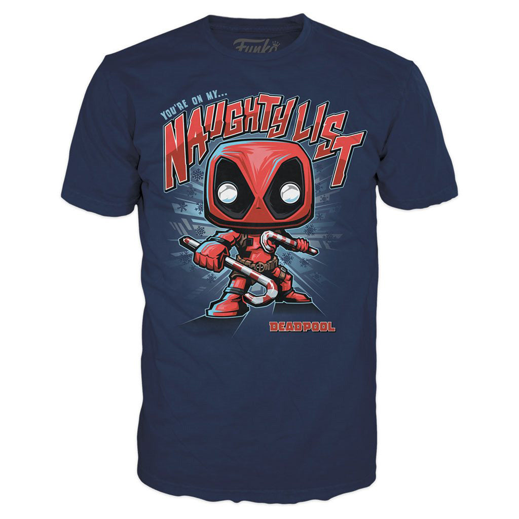 FUNKO POP TEES MARVEL DEADPOOL HOLIDAY + CAMISETA TEES *LG* 63658
