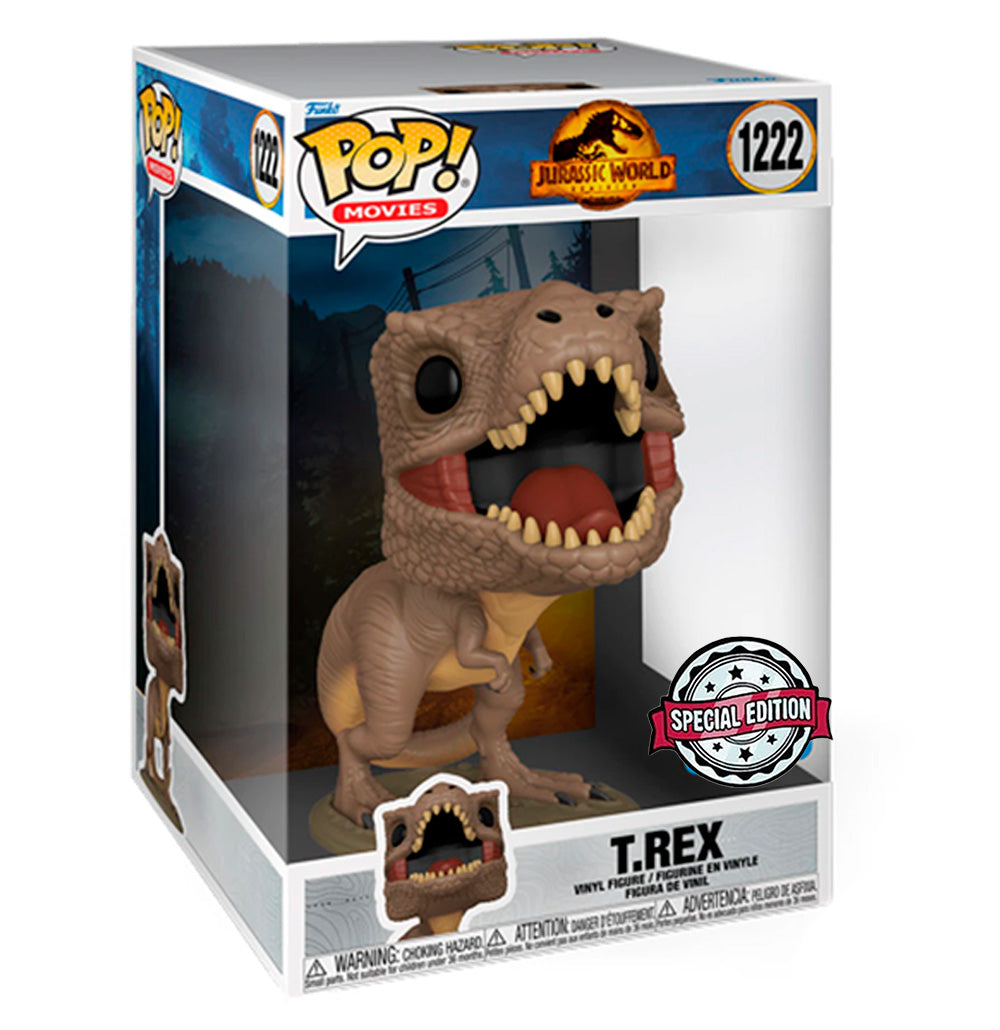 FUNKO POP JURASSIC WORLD DOMINION EXCLUSIVE - T.REX 1222 (SUPER SIZED 10")