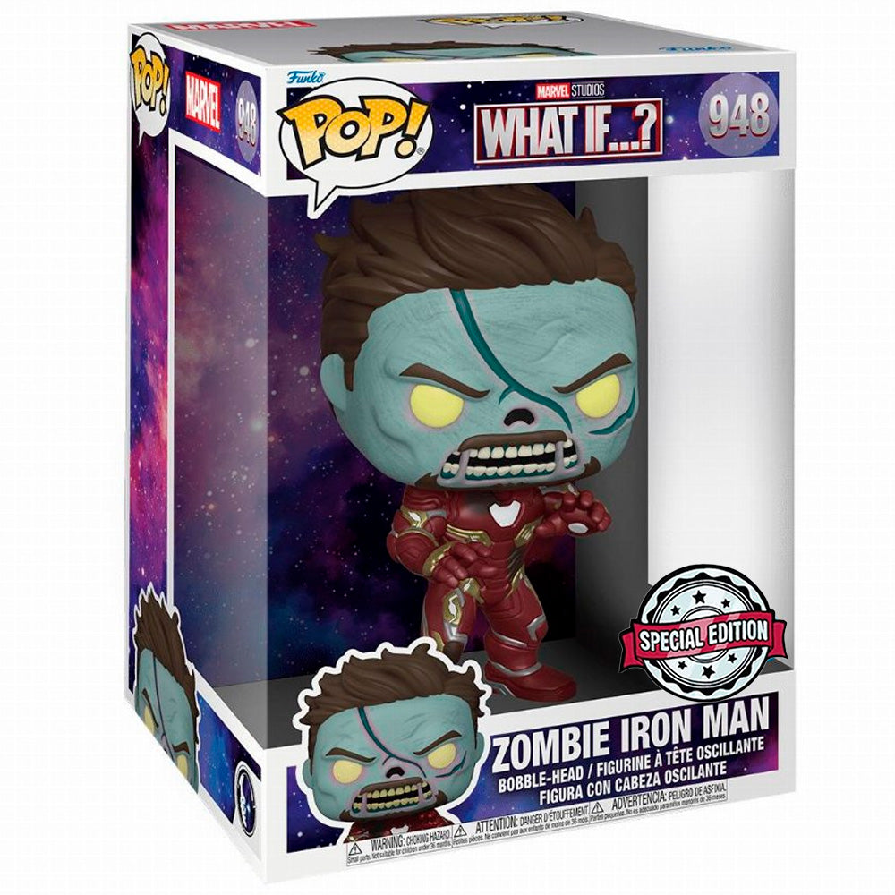FUNKO POP MARVEL WHAT IF...? EXCLUSIVE - ZOMBIE IRON MAN 948 (SUPER SIZED 10)