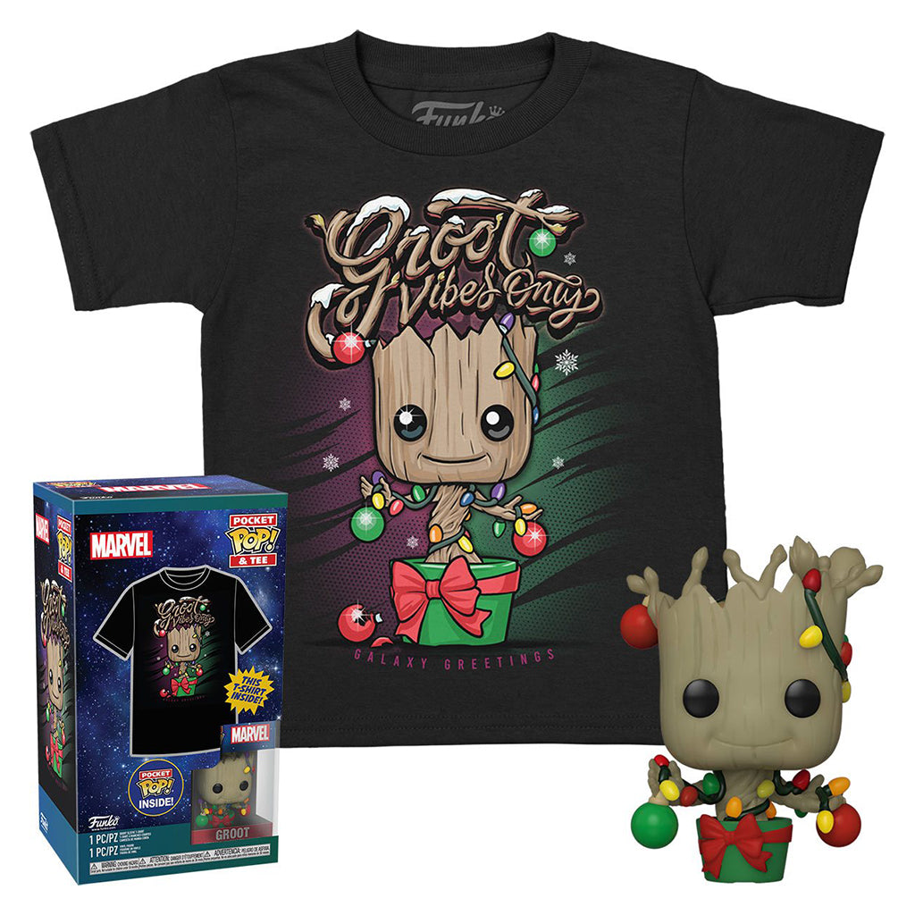FUNKO POP POCKET & TEE MARVEL GROOT - TAMANHO LG (72955)