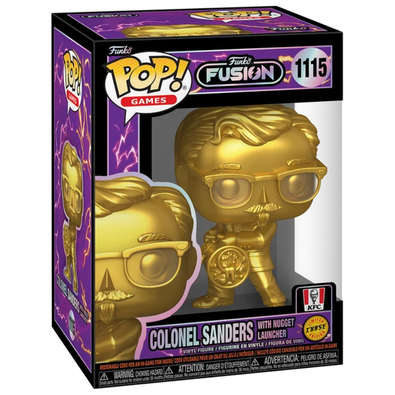 FUNKO POP GAMES CHASE FUNKO FUSION KFC - COLONEL SANDERS WITH NUGGET LAUNCHER 1115