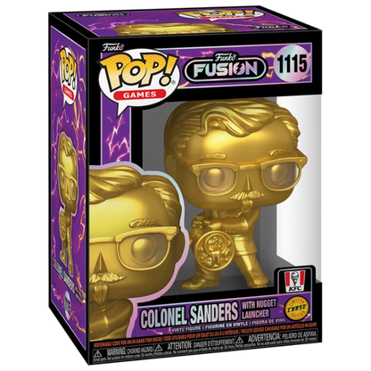 FUNKO POP GAMES CHASE FUNKO FUSION KFC - COLONEL SANDERS WITH NUGGET LAUNCHER 1115