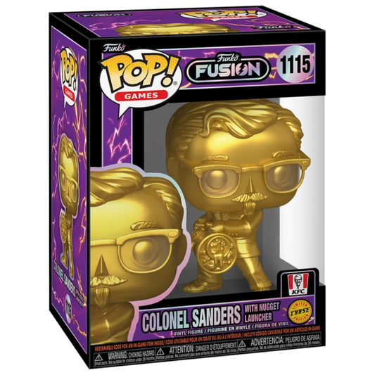 FUNKO POP GAMES CHASE FUNKO FUSION KFC - COLONEL SANDERS WITH NUGGET LAUNCHER 1115