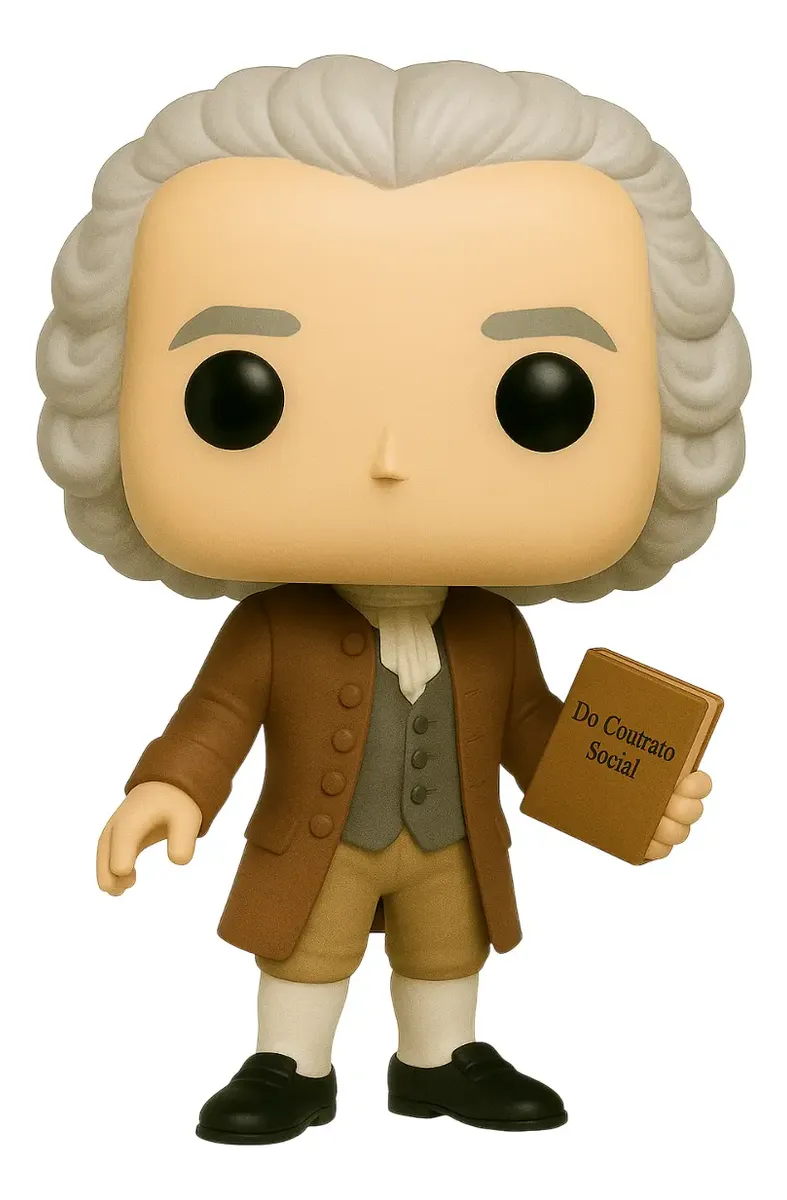 Jean-Jacques Rousseau Boneco Personalizado em 3D Estilo Pop