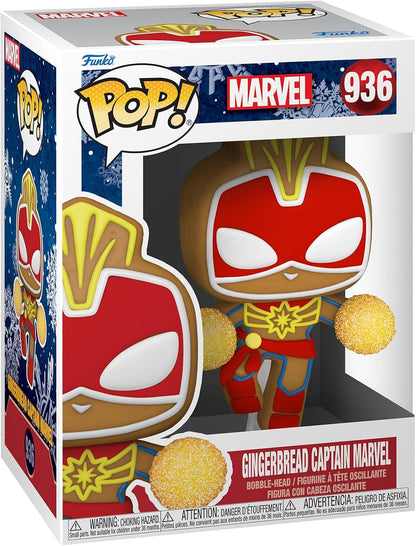 FUNKO POP MARVEL HOLIDAY - GINGERBREAD CAPTAIN MARVEL 936