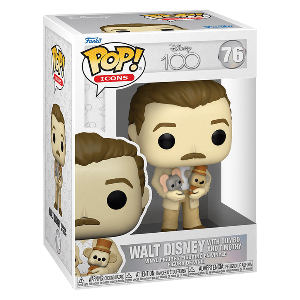 FUNKO POP ICONS DISNEY 100TH - WALT DISNEY WITH DUMBO AND TIMOTHY 76
