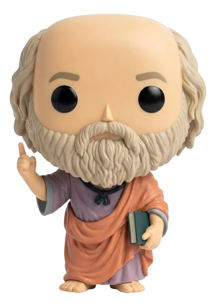 Platão Versão A Escola de Atenas Personalizado em 3D Estilo Pop