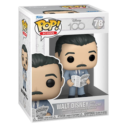 FUNKO POP ICONS DISNEY 100TH - WALT DISNEY WITH MAGAZINE 78