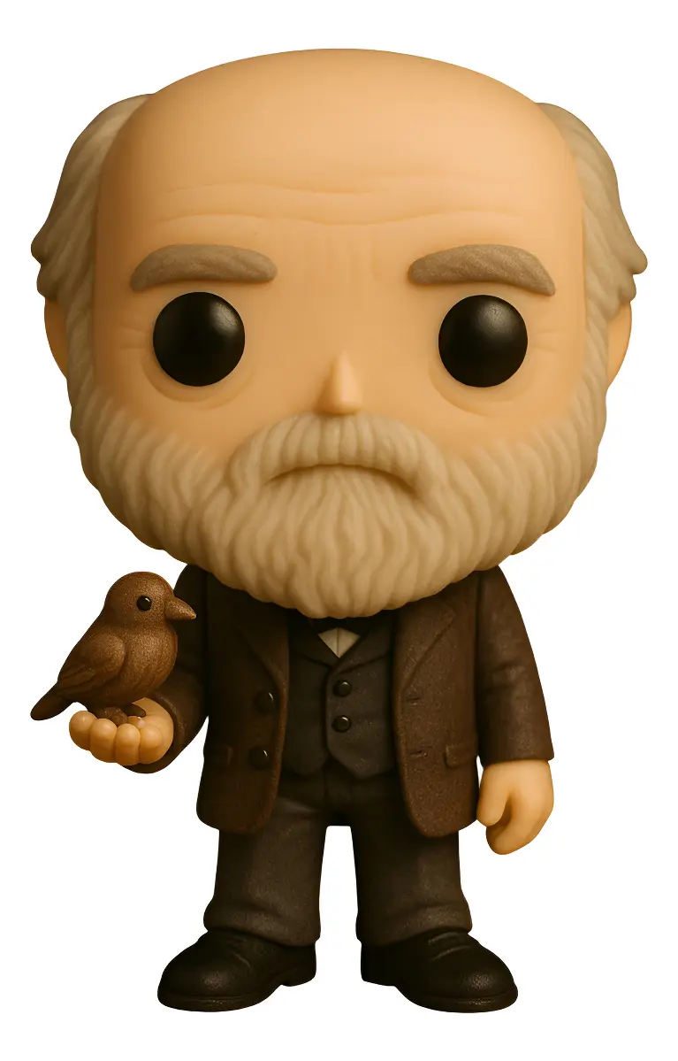 Charles Darwin Personalizado em 3D Estilo Pop