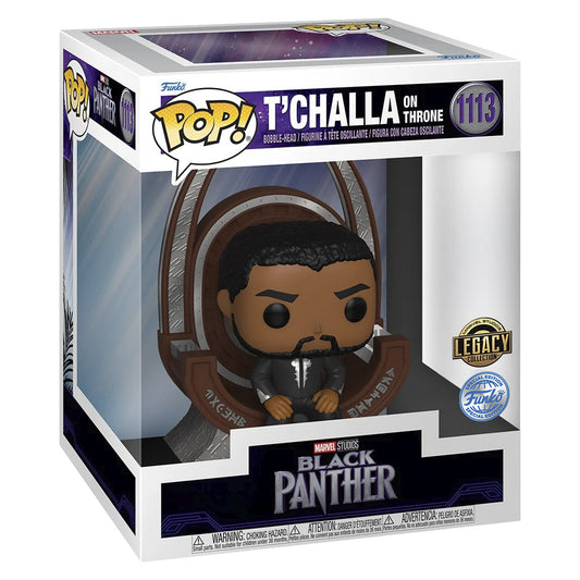 FUNKO POP MARVEL BLACK PHANTER *DELUXE* T,CHALLA ON THRONE *EX* 1113