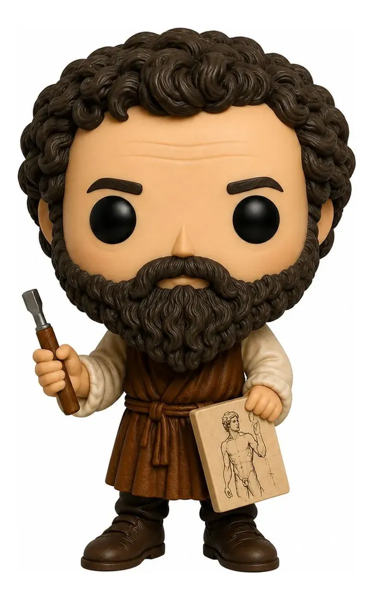 Michelangelo Personalizado em 3D Estilo Pop