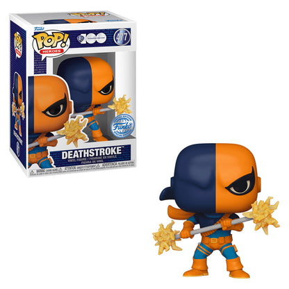 FUNKO POP HEROES WARNER BROS. 100TH EXCLUSIVE - DEATHSTROKE WIHT BO STAFF 477