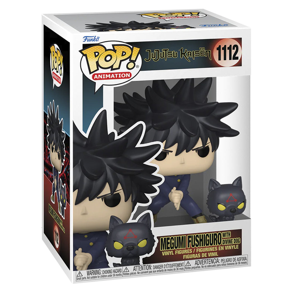 FUNKO POP JUJUTSU KAISEN MEGUMI FUSHIGURO WITH DIVINE DOG 1112