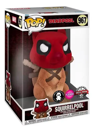 FUNKO POP MARVEL DEADPOOL 30TH *SUPER SIZED 10* SQUIRRELPOOL 967