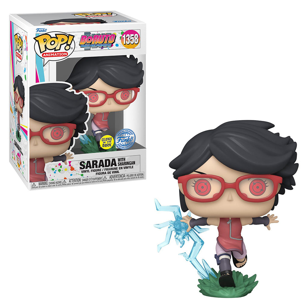 FUNKO POP BORUTO BORUTO SARADA W/SHARINGAN GLOW *EX* 1358