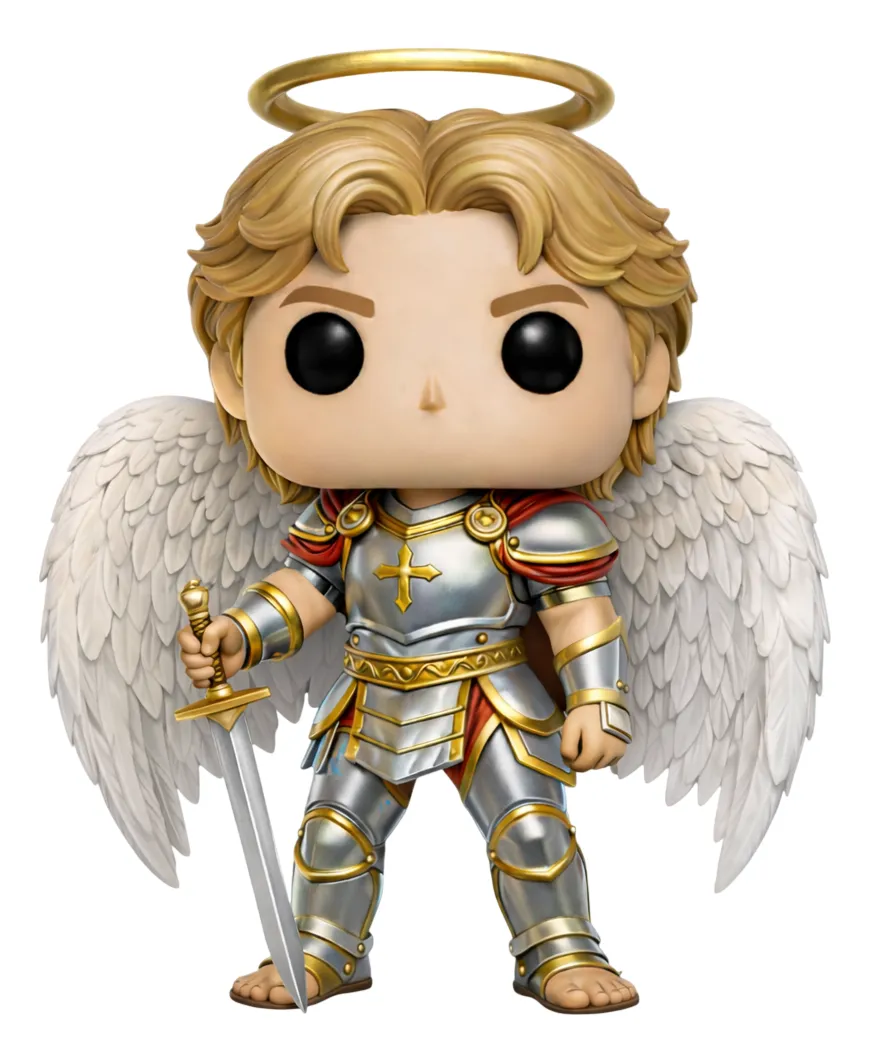 Arcanjo Miguel Personalizado em 3D Estilo Pop