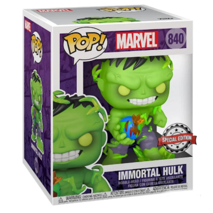FUNKO POP MARVEL EXCLUSIVE - IMMORTAL HULK 840 (SUPER SIZED 6")