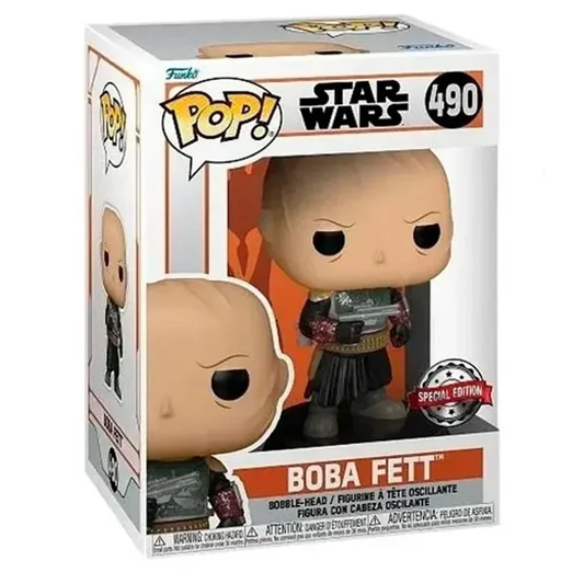 FUNKO POP STAR WARS THE MANDALORIAN EXCLUSIVE - BOBA FETT 490