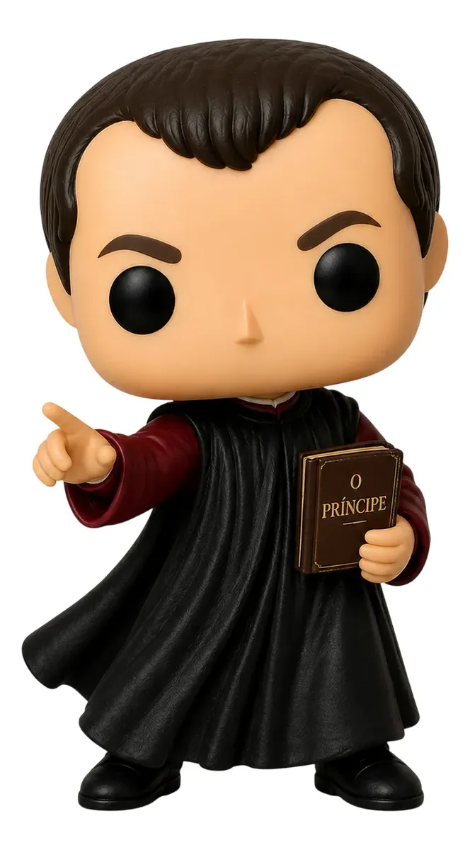 Nicolau Maquiavel Personalizado em 3D Estilo Pop