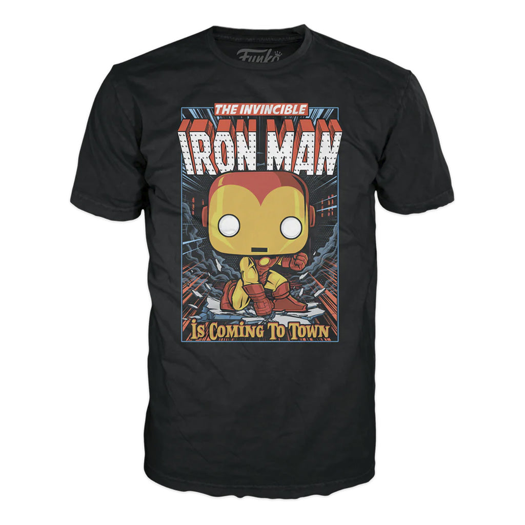FUNKO POP TEES MARVEL HOLIDAY - IRON MAN & CAMISETA TAMANHO L (72838)