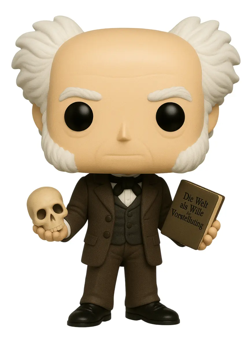 Arthur Schopenhauer Boneco Personalizado em 3D Estilo Pop
