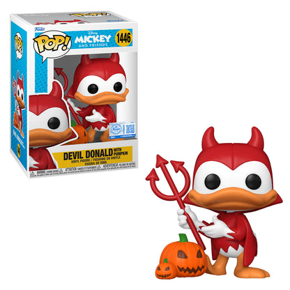 FUNKO POP DISNEY MICKEY AND FRIENDS DONALD DEVIL W/PUMPKIN *EX* 1446