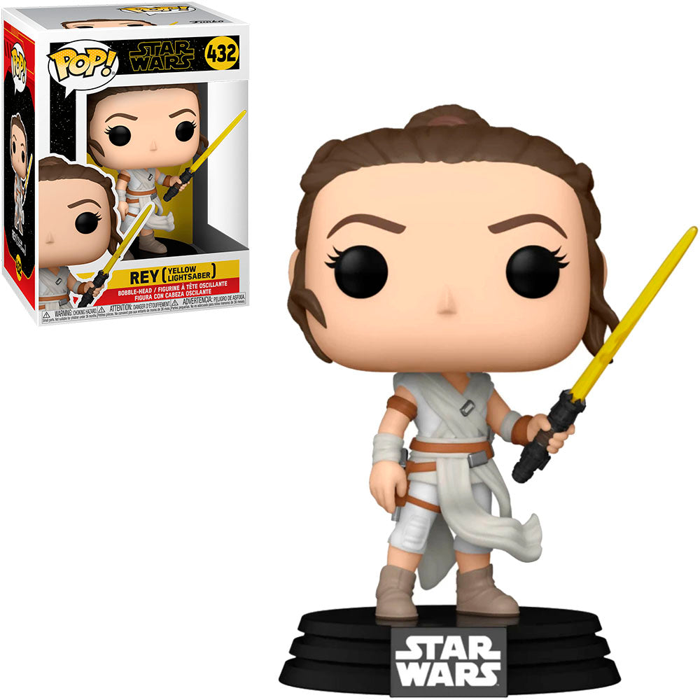 FUNKO POP STAR WARS 9 REY LIGHTSABER YELLOW 432