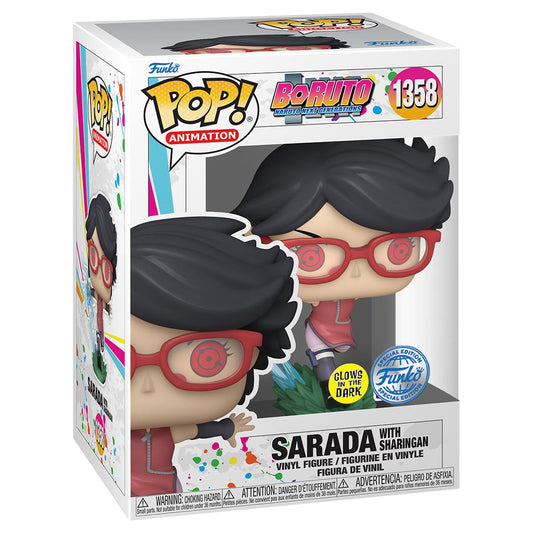 FUNKO POP BORUTO BORUTO SARADA W/SHARINGAN GLOW *EX* 1358