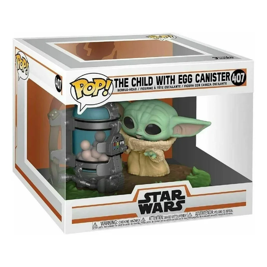 FUNKO POP STAR WARS THE MANDALORIAN - THE CHILD WITH EGG CANISTER 407 (DELUXE)