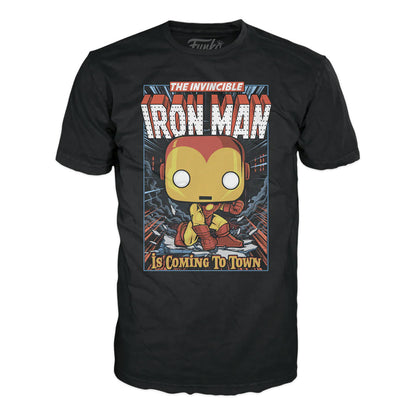 FUNKO POP TEES MARVEL HOLIDAY - IRON MAN & CAMISETA TAMANHO M (72837)