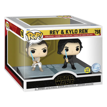 FUNKO POP MOMENTS STAR WARS EXCLUSIVE - REY & KYLO REN 758