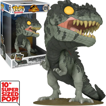 FUNKO POP JURASSIC WORLD DOMINION - GIGANOTOSAURUS 1210 (SUPER SIZED 10")