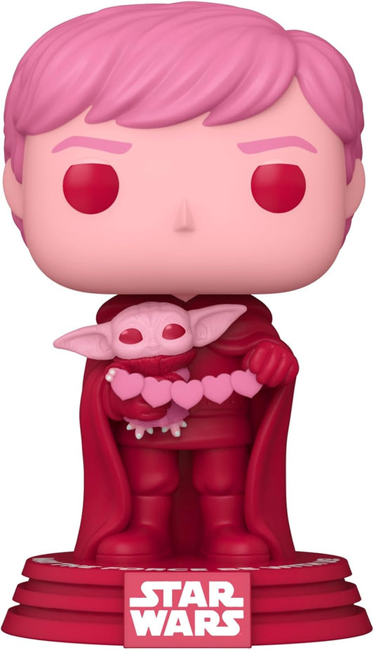 FUNKO POP STAR WARS VALENTINES - LUKE SKYWALKER WITH GROGU 494
