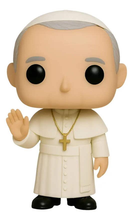 Papa Francisco Boneco Personalizado em 3D Estilo Pop