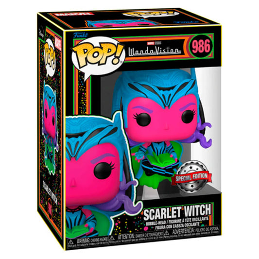 FUNKO POP MARVEL BLACK LIGHT WANDA VISION SCARLET WITCH *EX 986