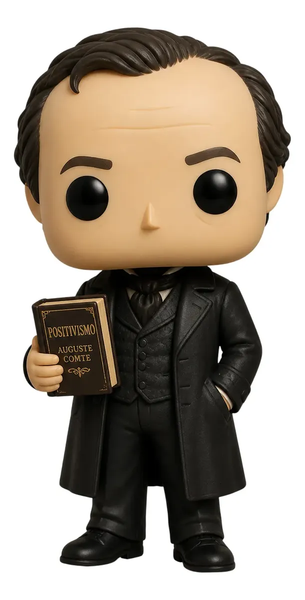 Auguste Comte Personalizado em 3D Estilo Pop