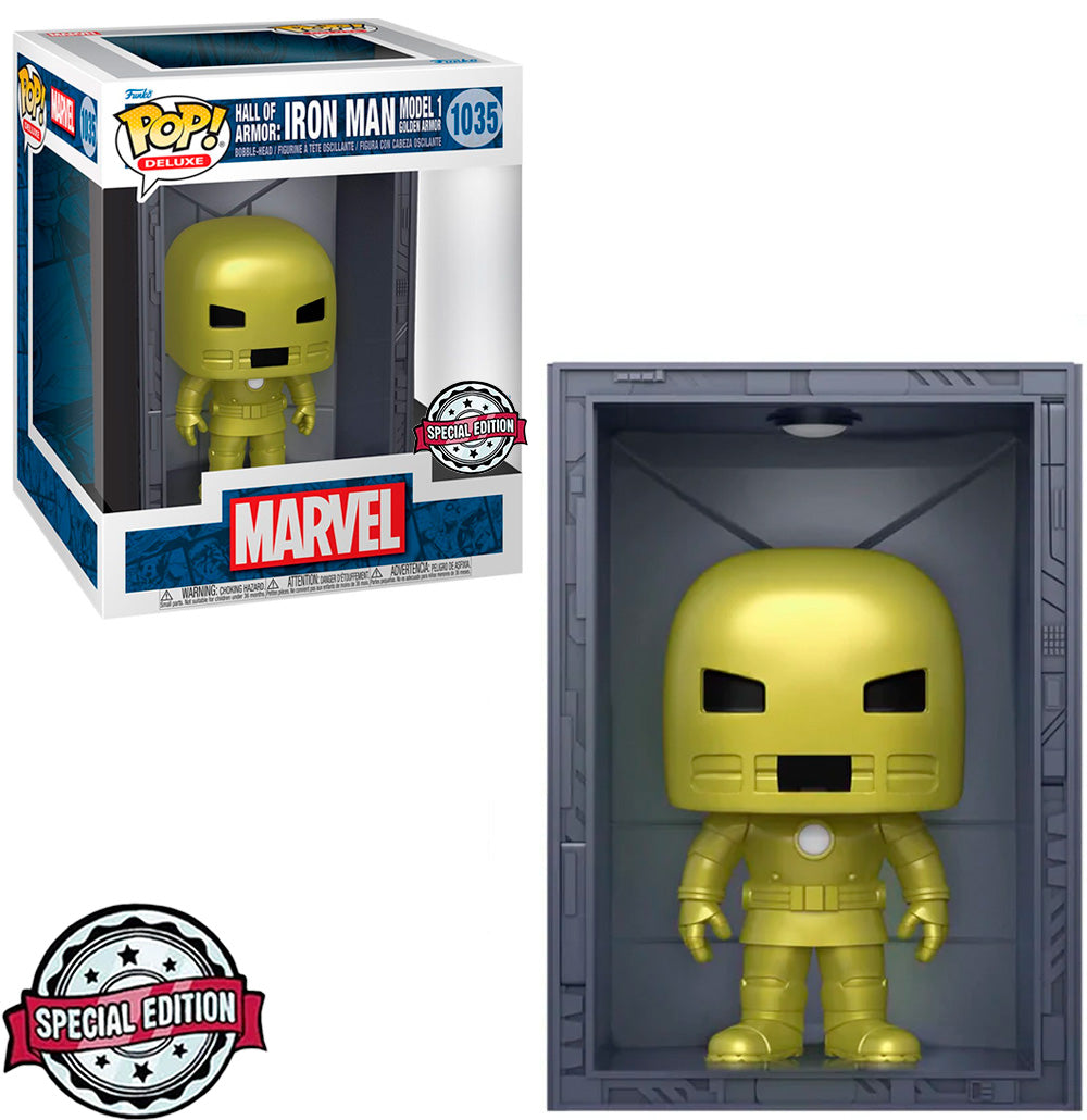 FUNKO POP MARVEL IRON MAN EXCLUSIVE - HALL OF ARMOR 1035 (DELUXE)