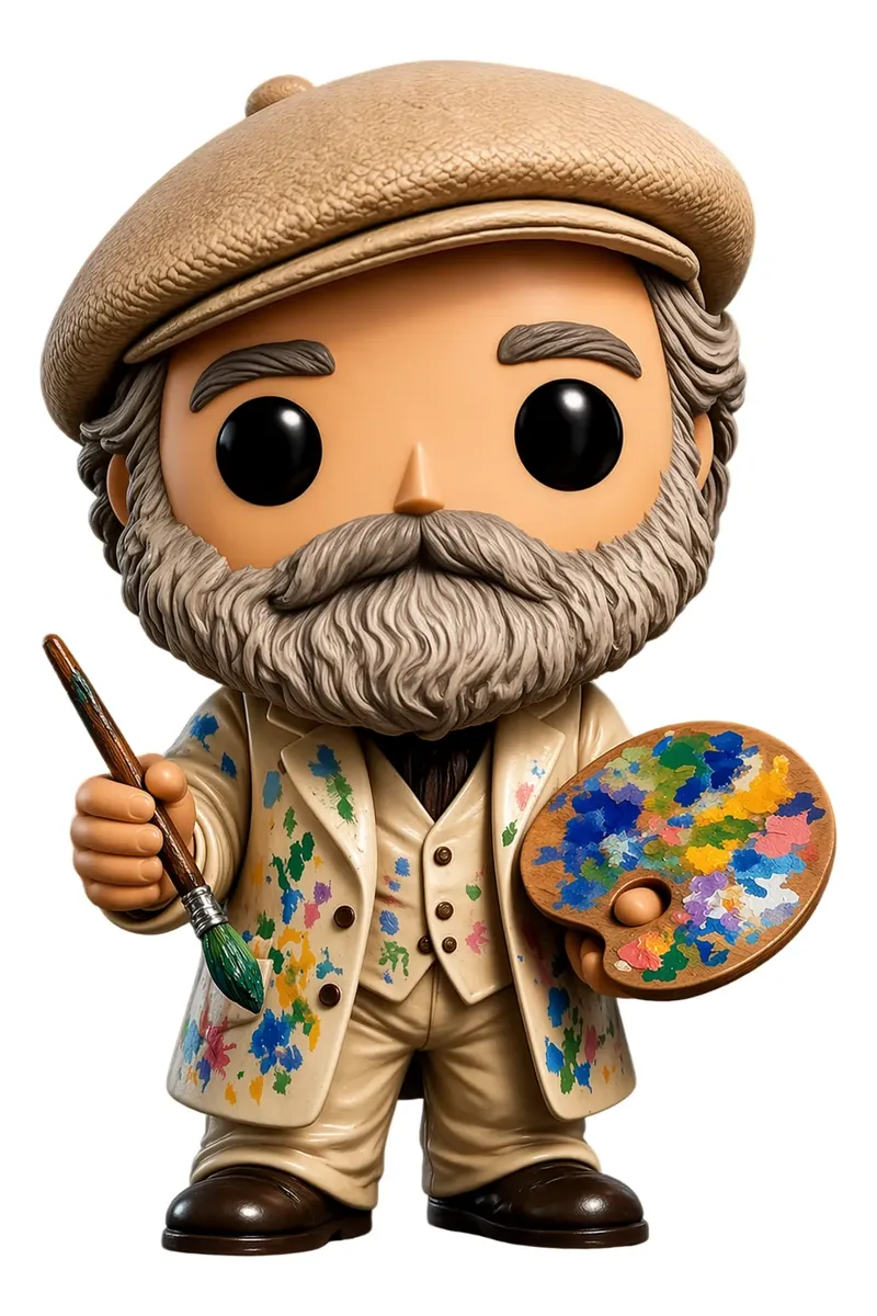 Claude Monet Personalizado em 3D Estilo Pop